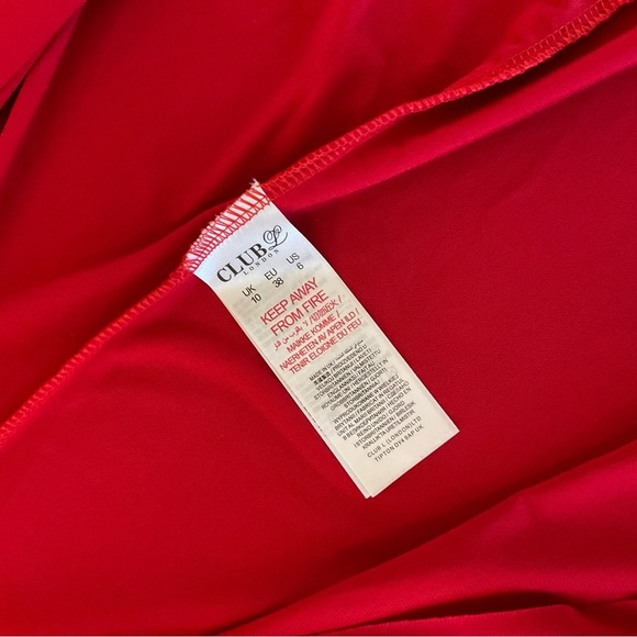ASOS | Club L London | Slinky Wrap Dress | Mini | Red | NWT | 6 - Picture 9 of 12